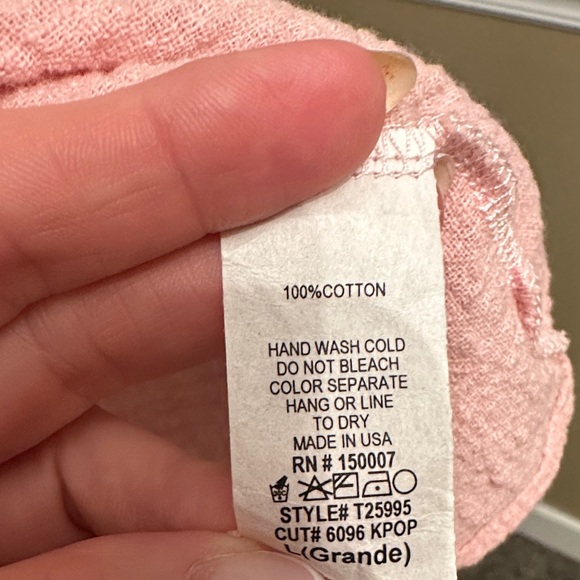 Chic Pink Blouse with Ruffle Hem - Picture 5 of 5